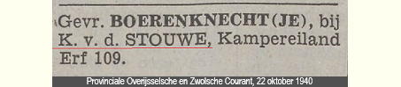 Provinciale Overijsselsche en Zwolsche Courant, 22 okotber 1940