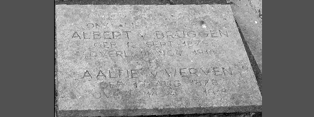 Grafsteen Albert van Bruggen en Aaltje van Werven