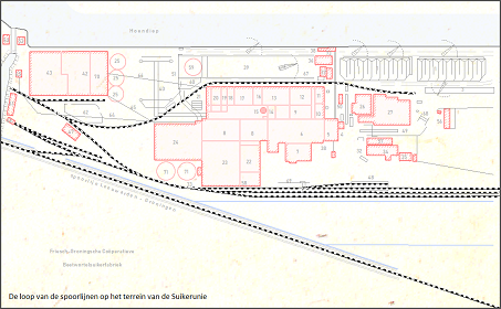 Groningen, de Fries Groningse Beetwortelsuikerfabriek later Suikerunie 