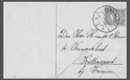 Ansichtkaart met andreaskruis.