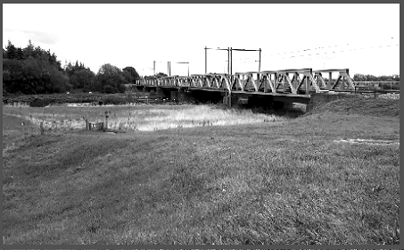 Zwolle, Spoorbrug over de Vecht waar in 1943 een ontsporing plaats vond