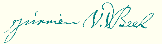handtekening J.B. van der Beek