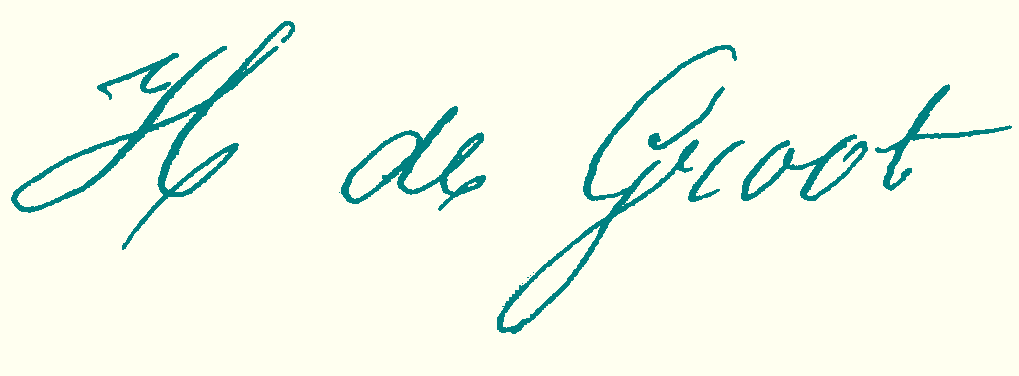 handtekening H.H. de Groot