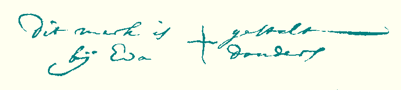 handtekening E.D. Dondas / Donder / Donders