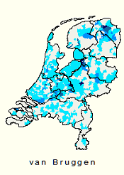 Kerngebied familienaam Van Bruggen