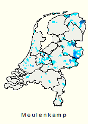 Kerngebied familienaam Meulenkamp