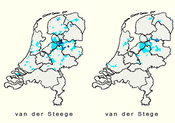 Kerngebied familienaam Steege/Stege