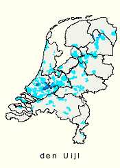 Kerngebied familienaam Uijl